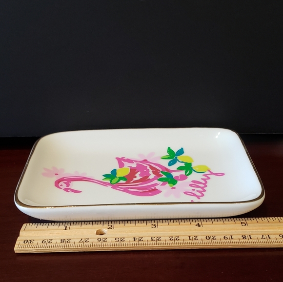 Lilly Pulitzer Pink Flamingo and Lemon Tray - Picture 3 of 4